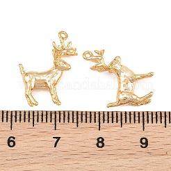 真鍮チャーム  ヘラジカのチャーム  18KGP本金メッキ  18x15x7mm  穴：1mm&nbsp;KK-CBA866A-02G