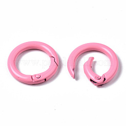 Spray Painted Eco-Friendly Alloy Spring Gate Rings&nbsp;PALLOY-T080-01-NR