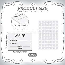 アクリル製ワイヤレスパスワードサイン4個  公共サイン  長方形  90x120x3mm&nbsp;DIY-GA0009-54B