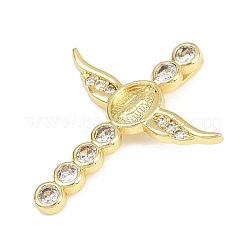 Easter Theme Brass Micro Pave Cubic Zirconia Pendants&nbsp;KK-Z123-04G