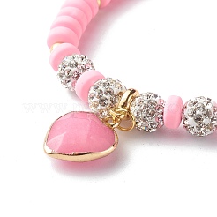 Handmade Polymer Clay Beads Stretch Bracelets&nbsp;BJEW-JB06552