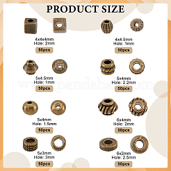400Pcs 8 Styles Tibetan Style Alloy Spacer Beads&nbsp;FIND-NB0003-35