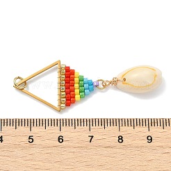 Glass Seed Beaded Big Pendants&nbsp;PALLOY-MZ01414-01