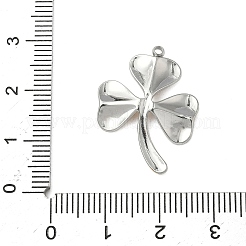 304ステンレスペンダント  イオンプレーティング（ip）  ゴールデン·ステンレス鋼色  クローバー  25x19x3mm  穴：1.4mm&nbsp;STAS-U027-05GP-01