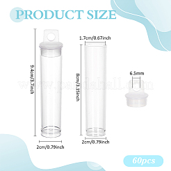 60Pcs Plastic Bead Tubes&nbsp;CON-BC0008-21