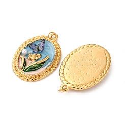 304 Stainless Steel Enamel Pendants&nbsp;STAS-U061-48G-01