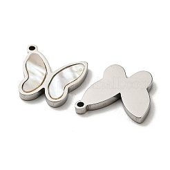 304 Stainless Steel Shell Charms&nbsp;STAS-L022-010P