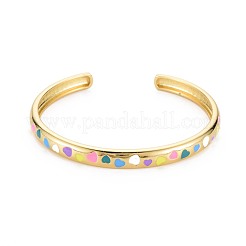 Heart Enamel Cuff Bangle&nbsp;BJEW-S141-08