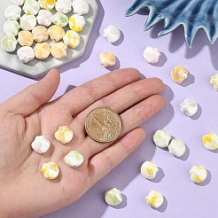40Pcs 4 Colors Shell Shape Handmade Porcelain Beads&nbsp;PORC-YW0001-20