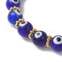 Flat Round with Cross Alloy Enamel Charm Bracelets&nbsp;BJEW-JB12269-01