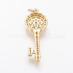 Brass Micro Pave Cubic Zirconia Pendants&nbsp;ZIRC-G104-04