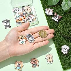 20個10スタイルのアクリルカボション  犬  ミックスカラー  25.5~30.5x24~30x2~2.5mm  2個/スタイル&nbsp;SACR-CJ0001-87