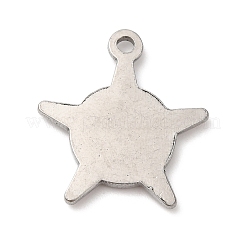 304ステンレスペンダント  ステンレス鋼色  太陽  22x20x2mm  穴：2mm&nbsp;STAS-D049-02C