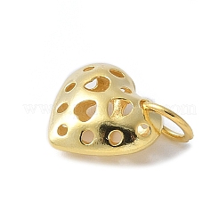 925 Sterling Silver 3D Hollow Heart Charms&nbsp;STER-M099-01G