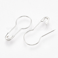 真鍮ひょうたんピン  編みステッチマーカー  プラチナ  20~21x9x1.5mm  ピン：0.5mm  約1000個/袋&nbsp;KK-T036-02P
