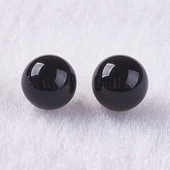 ナチュラルブラックオニキスビーズ  宝石の球  ドリルなし/穴なし  染め＆加熱  ラウンド  5mm&nbsp;G-K275-32-5mm