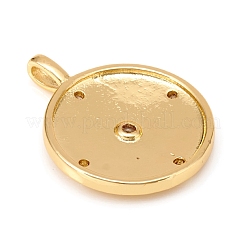 Brass Micro Pave Cubic Zirconia Pendants&nbsp;KK-D160-57G