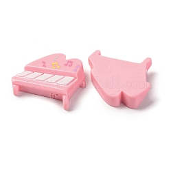 不透明な音楽テーマの樹脂カボション  ピアノ  22.5x27x6.5mm&nbsp;LS-CRES-Z010-02A