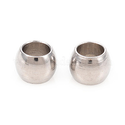 変色しない201ステンレススチールスペーサービーズ  ロンデル  ステンレス鋼色  4x3mm  穴：2.5mm&nbsp;STAS-L244-24B-P