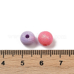 不透明なアクリルビーズ  ベリービーズ  ラウンド  ABカラーメッキ  ミックスカラー  8mm  穴：2mm  2000個/ 500g&nbsp;OACR-B031-47-8mm