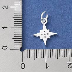 S925 スターリングシルバー マイクロパヴェ キュービックジルコニア ペンダント  銀  13x10.5x1.5mm&nbsp;STER-H115-02B-S