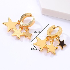 Stylish 201 Stainless Steel Star Pendant Earrings for Women's Daily Casual Accessories.&nbsp;HF2448