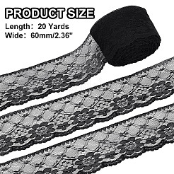 20 Yards Polyester Flower Lace Ribbon for Jewelry Making&nbsp;OCOR-HY0001-23B