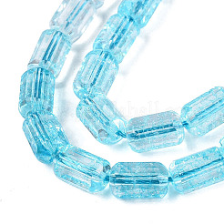 Crackle Transparent Glass Beads Strands&nbsp;GLAA-N068-05A-04