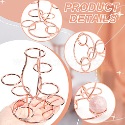 7-Slot Iron Easter Egg Display Stands&nbsp;ODIS-WH0058-21A-RG