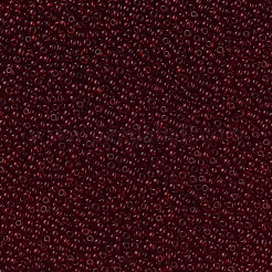 透明チェコガラスシードビーズ15/0個  ラウンド  暗赤色  1.5x1mm  穴：0.5mm  約500 G /袋&nbsp;SEED-N004-004-28