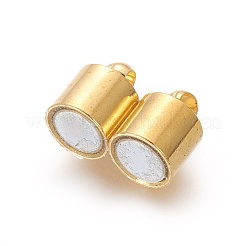 真鍮製マグネットクラスプ  コラム  ミックスカラー  16x6mm  穴：1.5mm&nbsp;X-MC027-M