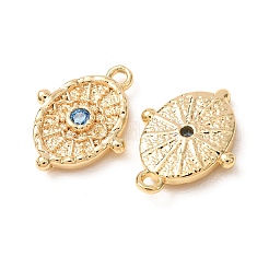 Brass Micro Pave Blue Cubic Zirconia Pendants&nbsp;CU-K002-46G-B