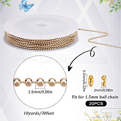 10 Yards Brass Faceted Ball Chains&nbsp;CHC-SP0001-05G
