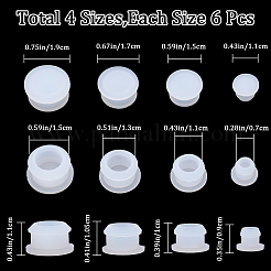 24Pcs 4 Style Silicone Bottle Seal Plug&nbsp;AJEW-GF0008-11C