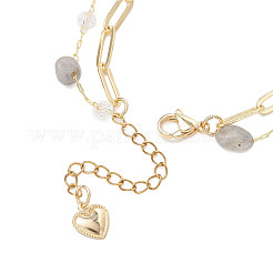 Natural Labradorite Beads Multi-layered Bracelets&nbsp;BJEW-JB12217-03