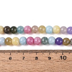 Ombre Effect Opaque & Imitation Jade Crackle Glass Beads Strands&nbsp;GLAA-Q106-01A-M