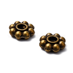 Tibetan Style Alloy Flat Round Spacer Beads&nbsp;TIBEB-2351A-AB-FF
