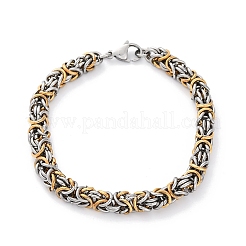 201 Stainless Steel Byzantine Chain Bracelets&nbsp;BJEW-B078-174GP