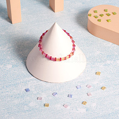 160Pcs 8 Colors 2-Hole Glass Seed Beads&nbsp;SEED-BT0001-01