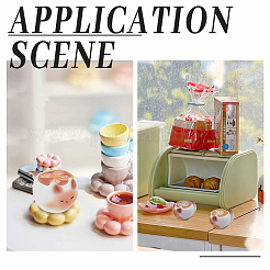 20Pcs 5 Styles Resin Cat Shape Coffee Display Decorations&nbsp;AJEW-SC0001-90