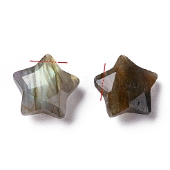 天然ラブラドライトチャーム  スター  多面カット  13~13.5x14~14.5x6~6.5mm  穴：0.8mm&nbsp;G-H241-04C
