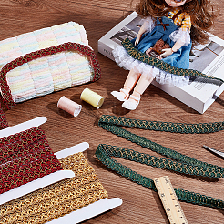 3 Colors Polyester Braided Lace Trim Ribbon for Curtain Sofa Decoration&nbsp;OCOR-GA0002-46