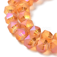 Electroplate Transparent Glass Beads Strands&nbsp;EGLA-I018-FR01