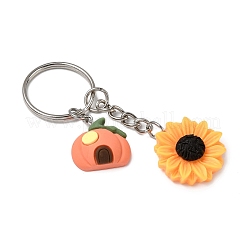 Sunflower Resin Pendant Keychains&nbsp;KEYC-JKC01433