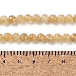 天然黄色ガーネットビーズ連売り  ラウンド  6mm  穴：1mm  約66個/連  15.75''（40センチメートル）&nbsp;G-Z129-C01-6mm-02