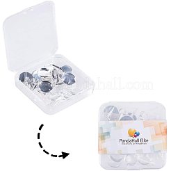 Clear Domed Glass Cabochon Cover and Brass Lever Back Earring Settings for DIY&nbsp;DIY-PH0001-60S