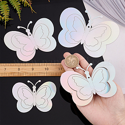 3Set 3D Butterfly PVC Mirrors Wall Stickers&nbsp;DIY-CN0001-85B