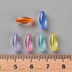 透明なアクリルビーズ  オーバル  ミックスカラー  11x5mm  穴：1.6mm&nbsp;X-TACR-S154-07A
