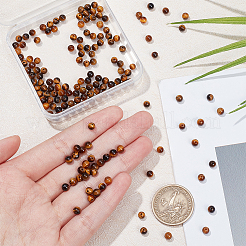 4 Strands Natural Tiger Eye Beads Strands&nbsp;G-NB0004-96