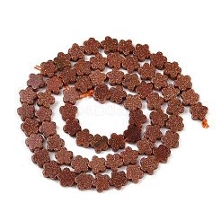 合成ゴールドストーン金砂石ビーズ連売り  スモモの花  6~6.5x6x2.5mm  穴：0.8mm  約60~63個/連  14.37~14.84''（36.5~37.7センチメートル）&nbsp;LS-G-B138-C15-01